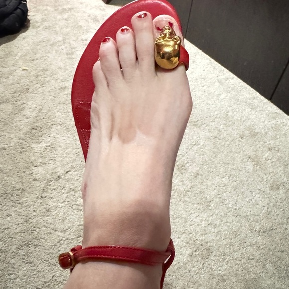 Red Alexander McQueen sandals size 38. - Picture 3 of 5